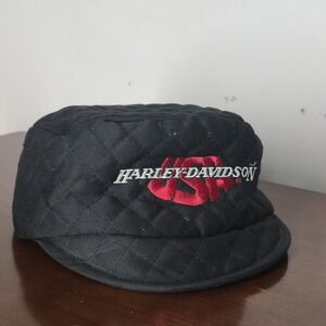 Vintage Harley Davidson Quilted Welders Cap Bar and Shield USA 90s